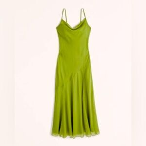 Abercrombie & Fitch Cowl Neck Maxi Dress in Green